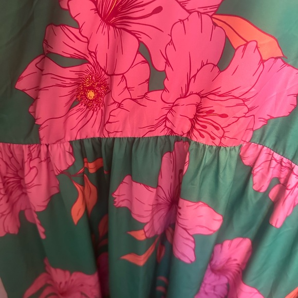 Boston Drawn Floral Tiered Maxi Dress Women’s Size 16 - Picture 7 of 16
